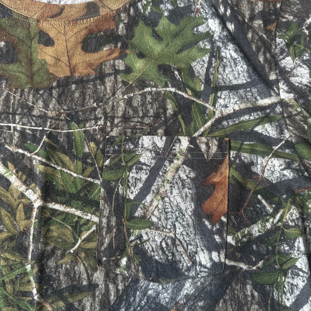 Mossy Oak Long Sleeve Shirt Mens XL Camo Excellent Break-Up Country Pocket Tee - Picture 3 of 4